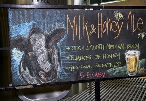 milk and honey ale chalkboard