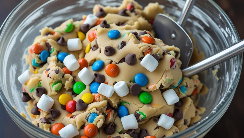 A large glass bowl filled with Mix Dough