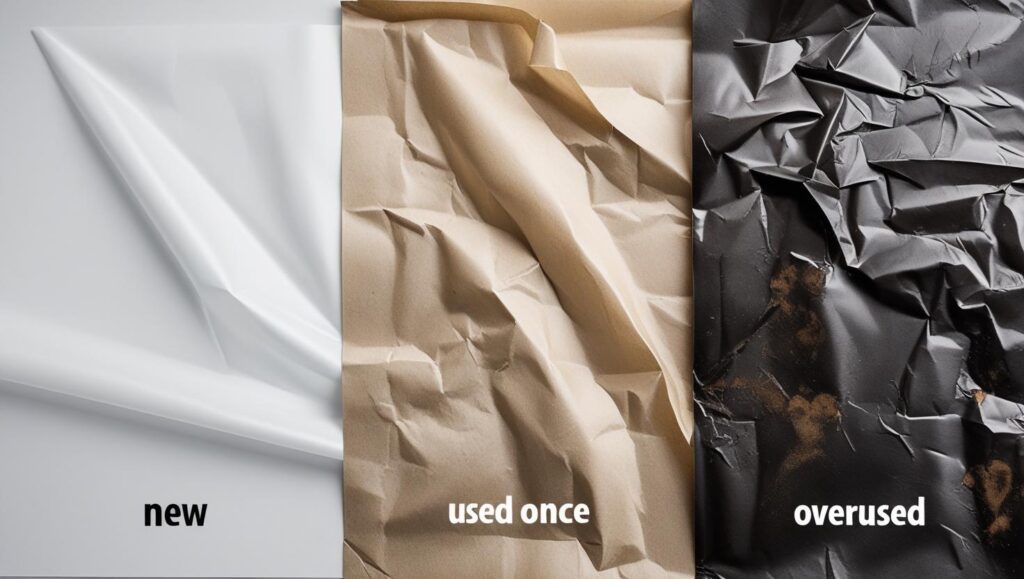A side-by-side comparison of three sheets