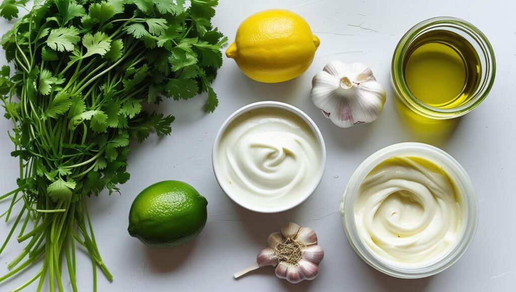 Ingredients for Creamy Cilantro Dressing