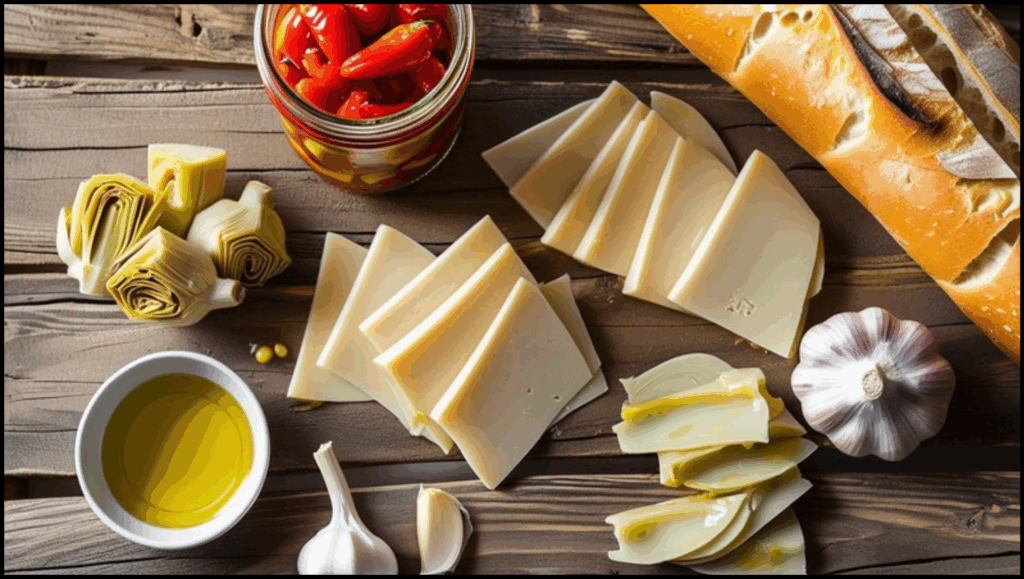 Ingredients for Red Pepper and Artichoke