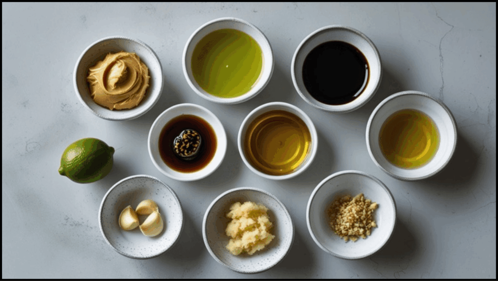 Ingredients for Thai Peanut Dressing