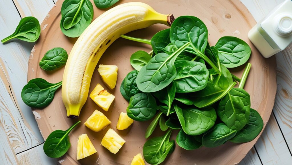Ingredients for the Green Monster smoothie