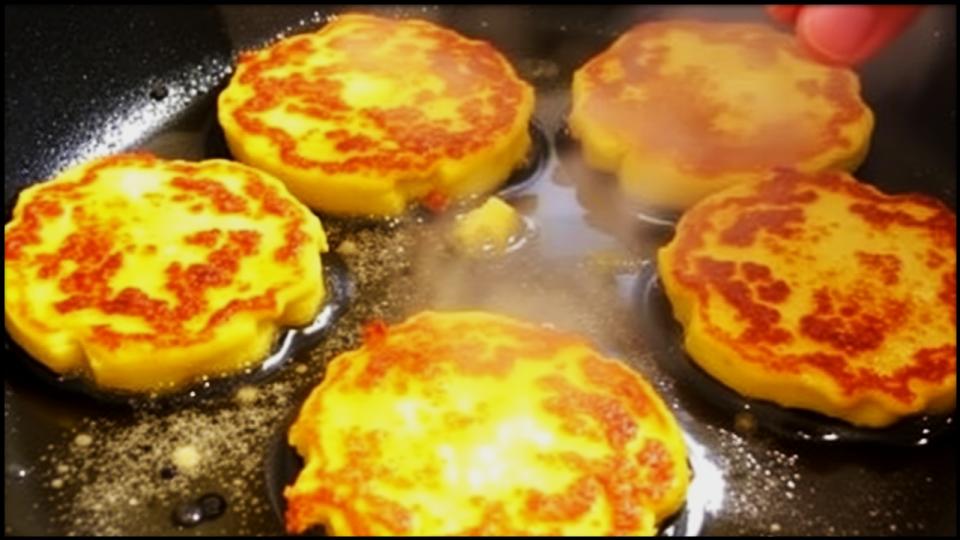 Zucchini fritters frying