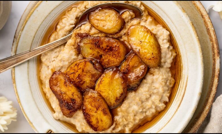Caramelized Banana and Fig Oatmeal