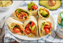 Edamame Hummus Wrap