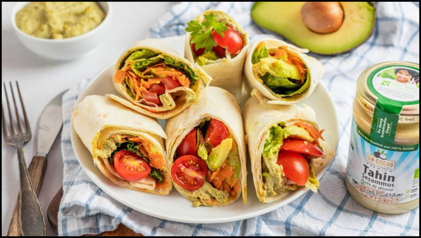 Edamame Hummus Wrap