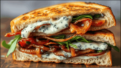 Gorgonzola and Bacon Panini