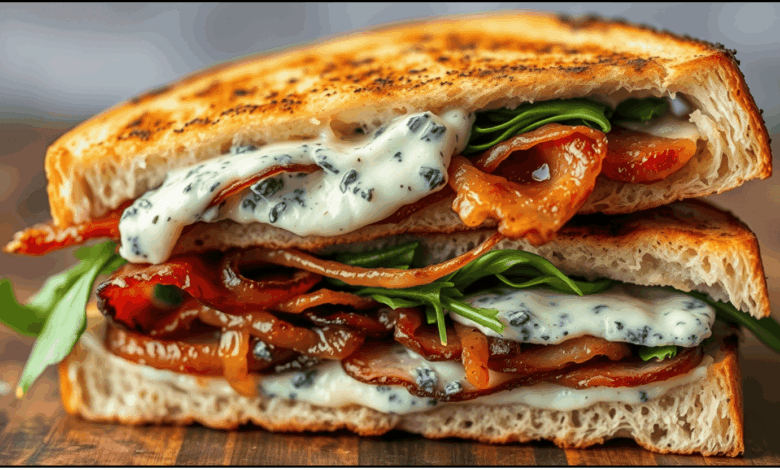 Gorgonzola and Bacon Panini