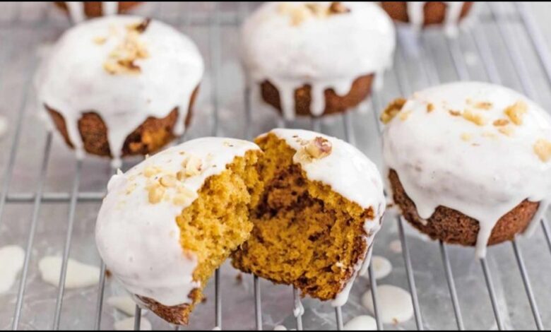 Maple Glazed Pumpkin Muffins