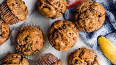 Peanut Butter Banana Flax Muffins