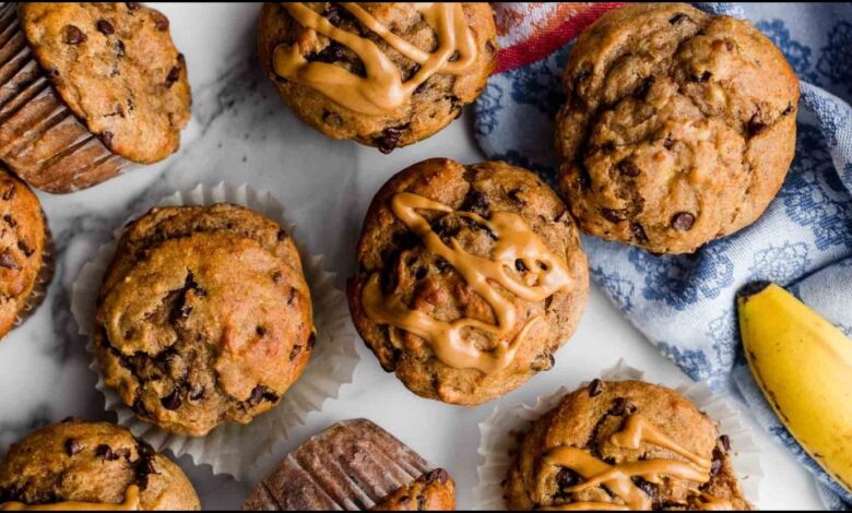 Peanut Butter Banana Flax Muffins