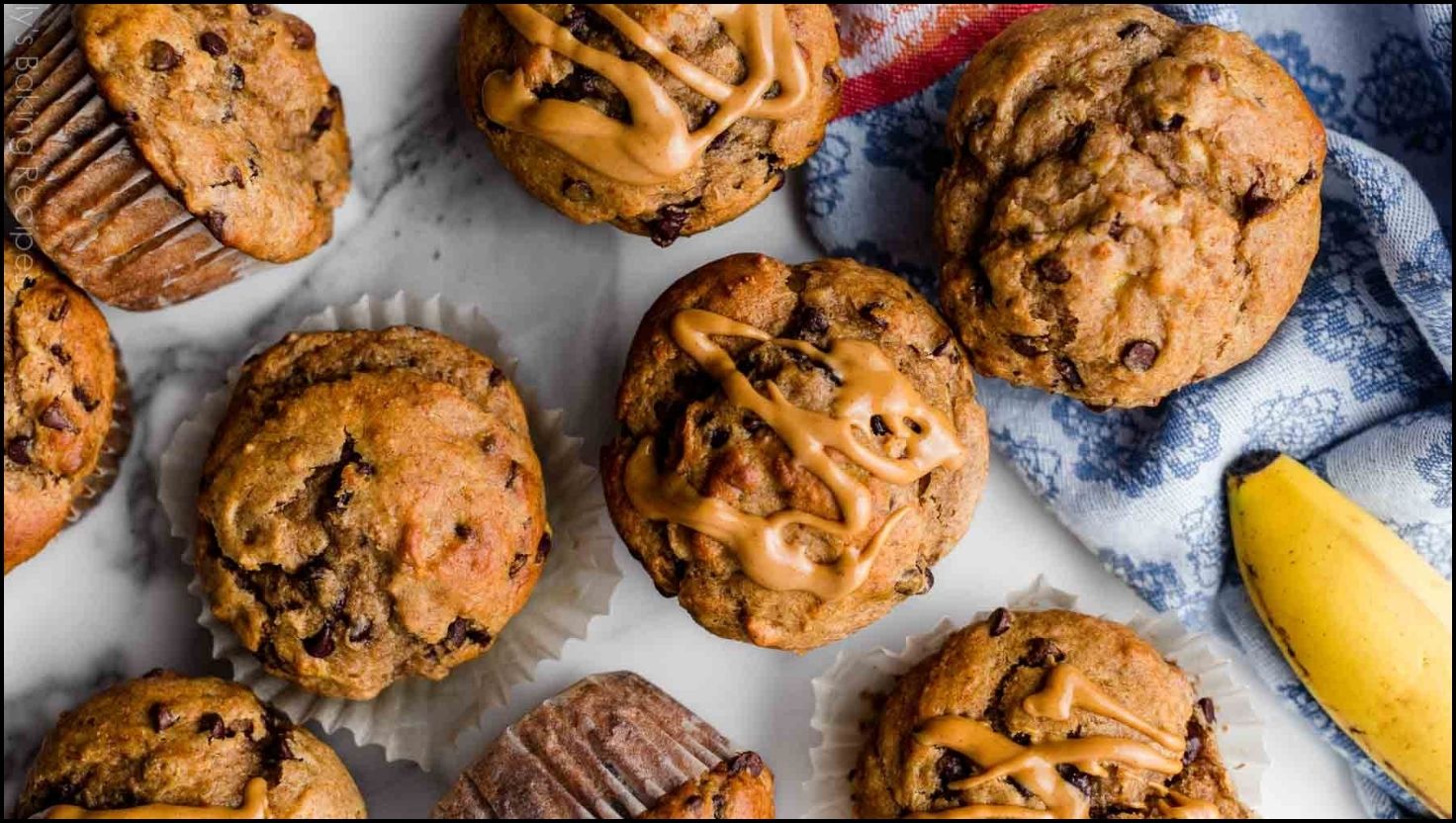 Peanut Butter Banana Flax Muffins