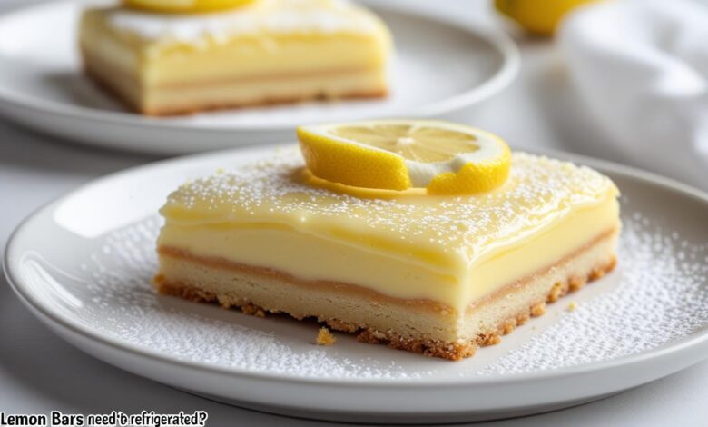 Refrigerate Lemon Bars