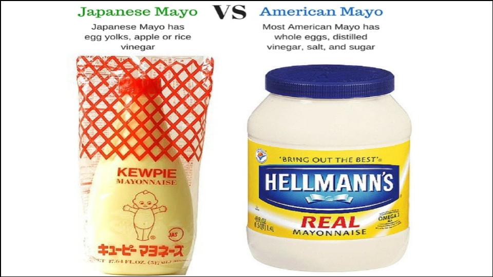 American mayonnaise vs Japanese mayonnaise.
