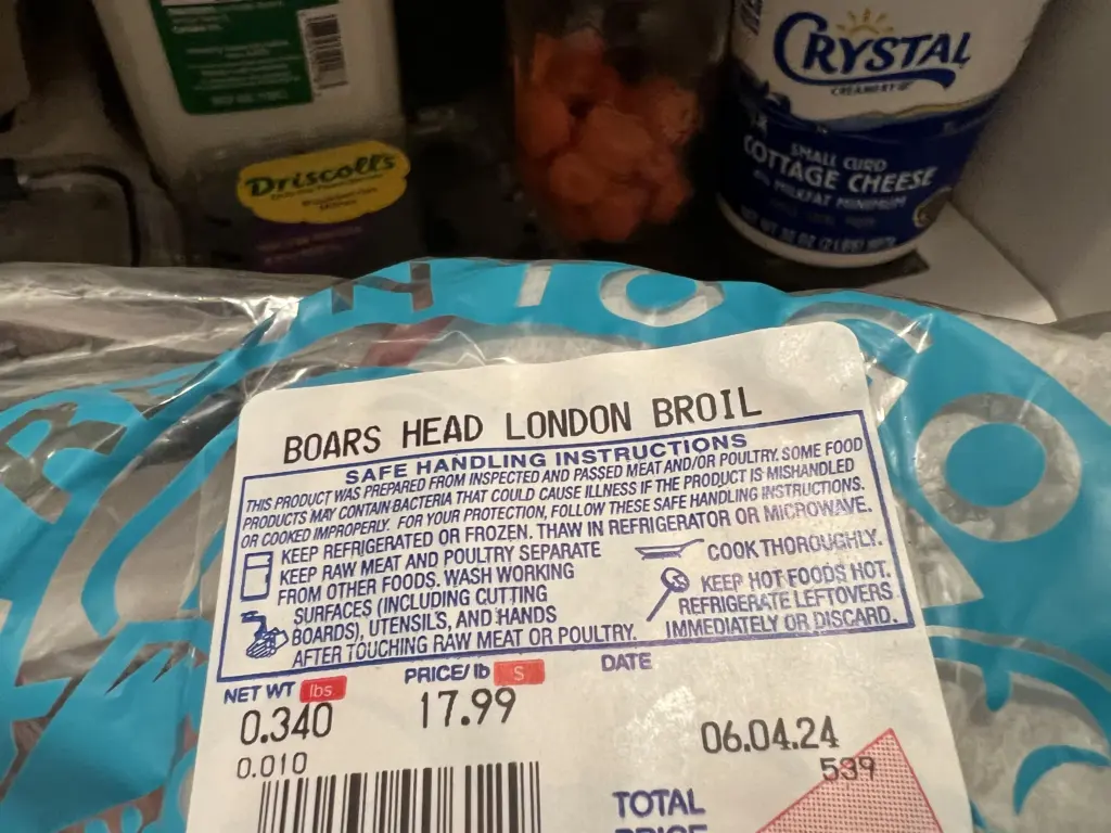 Boar's Head Seasoned Filet of Roast Beef product label