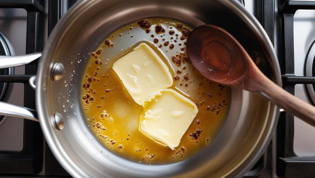 Butter melted on stove