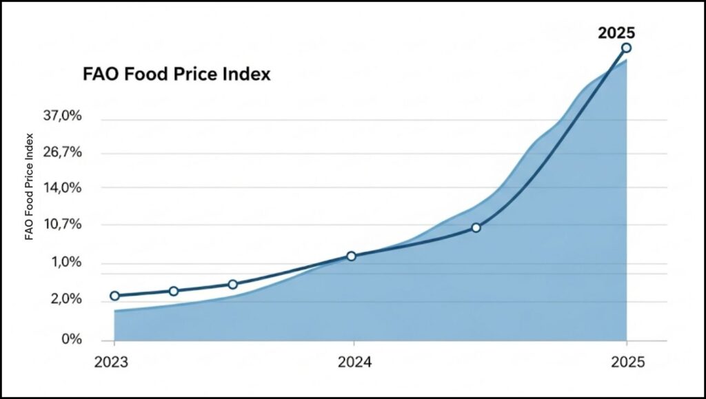 FAO Food Price Index from 2023 to 2025