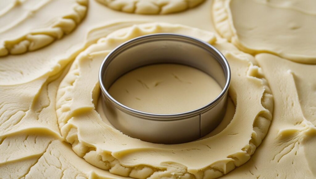 Fluffy sugar cookie dough shaping
