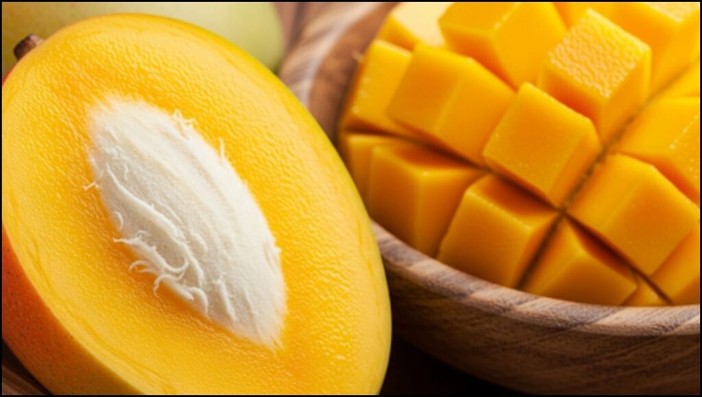 Halved Honey mango