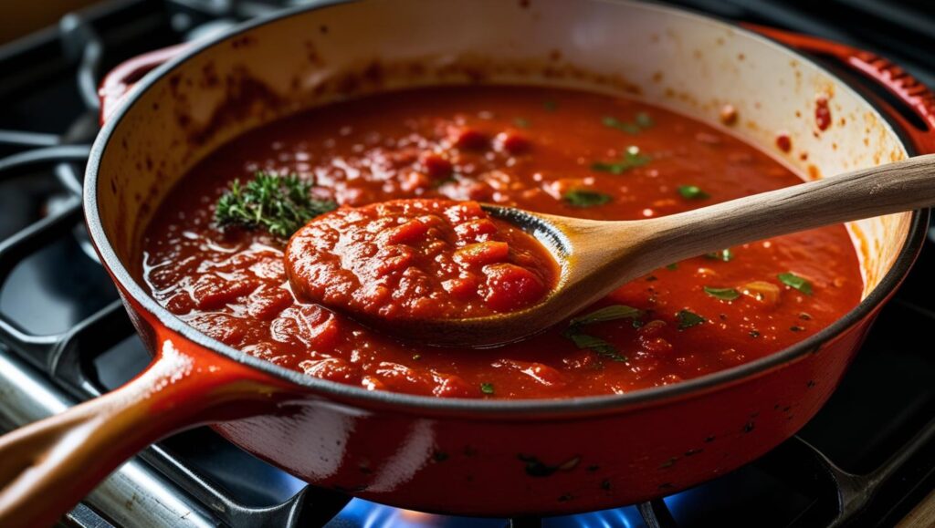 Homemade marinara sauce