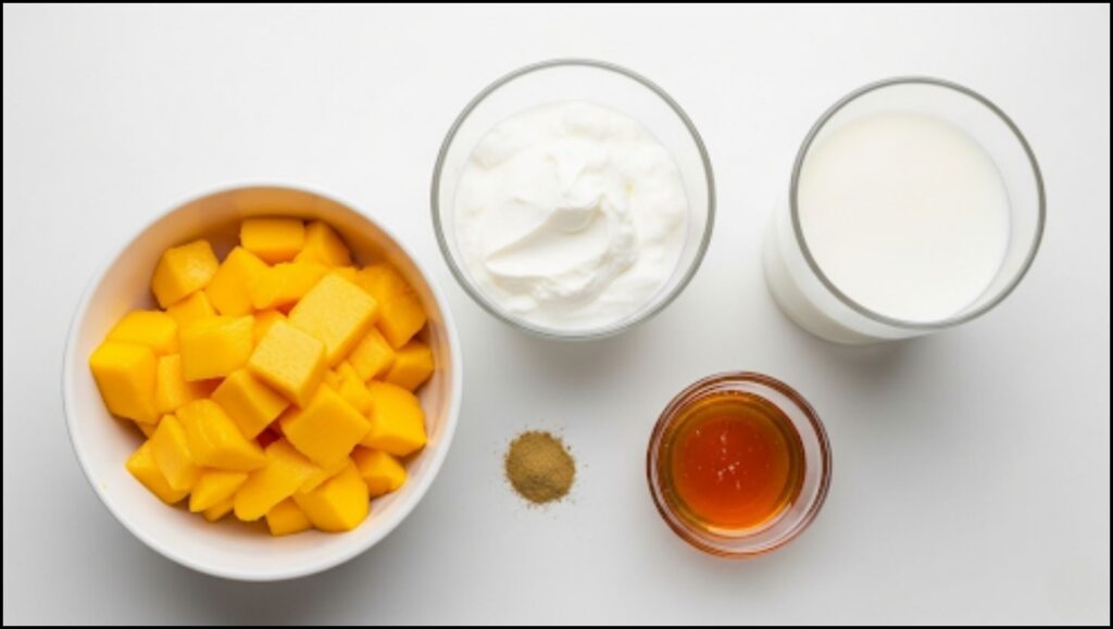 Ingredients for Fresh Mango Lassi