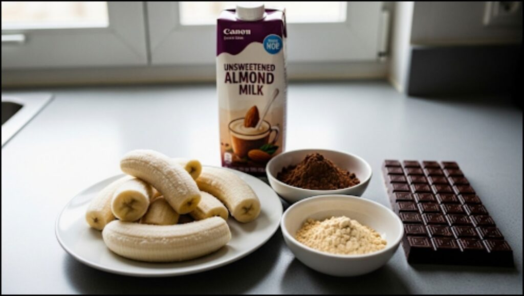Ingredients for Healthy Double Chocolate Malt