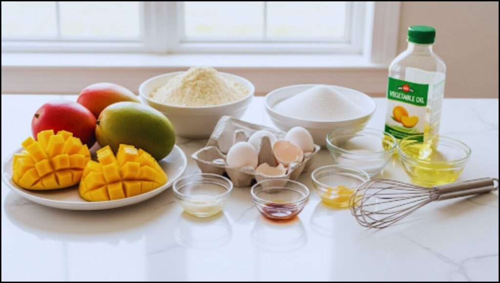 Ingredients for Mango Snack Cake