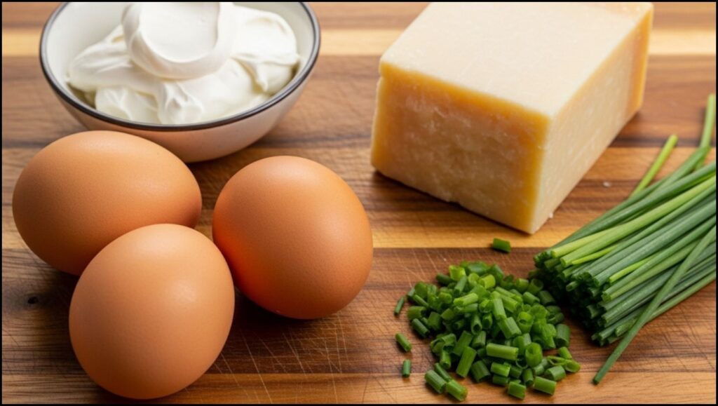 Ingredients for Parmesan Baked Eggs