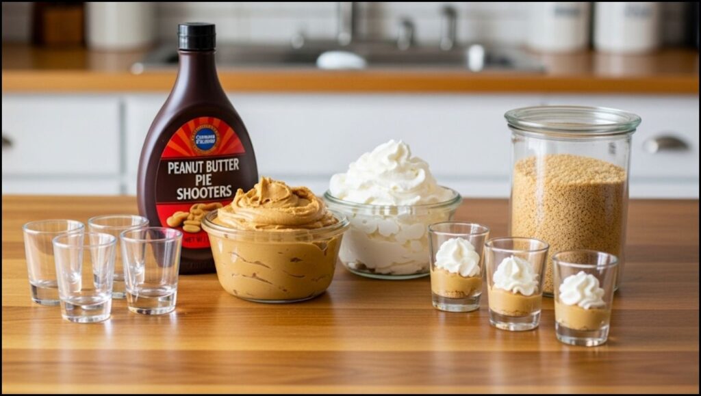 Ingredients for Peanut Butter Pie Shooters