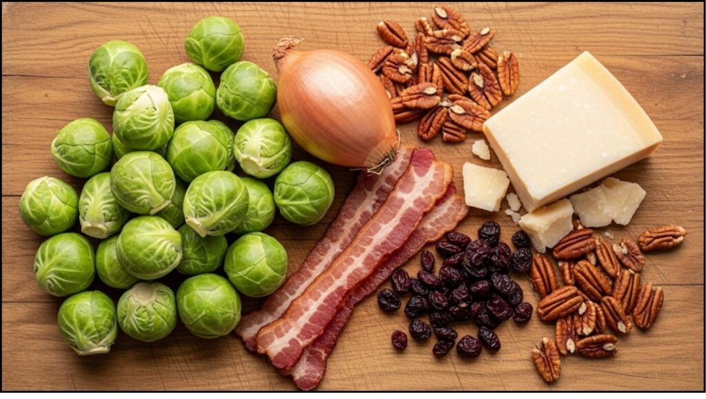 Ingredients for Shaved Brussel Sprout Salad
