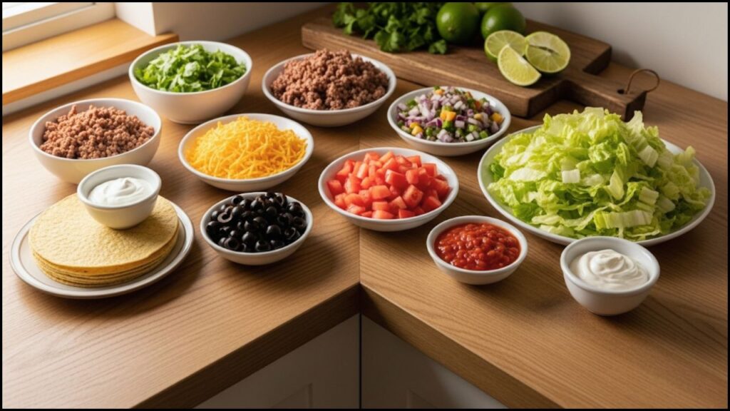 Ingredients for Tex-Mex Taco Salad