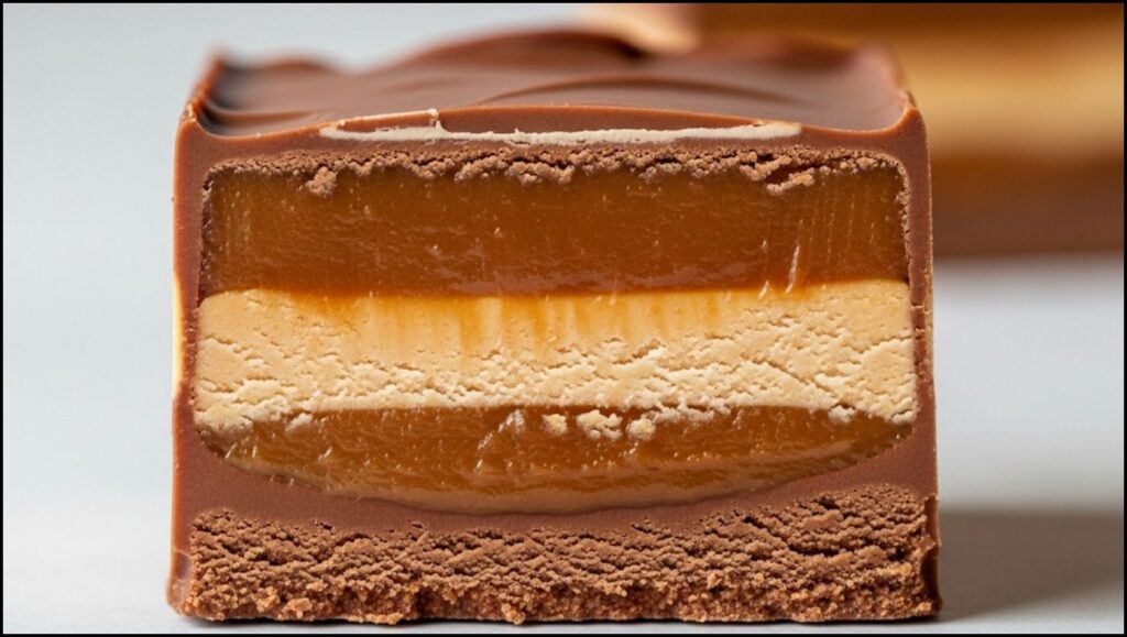 Perfectly sliced Milk Chocolate Dulce de Leche Bar