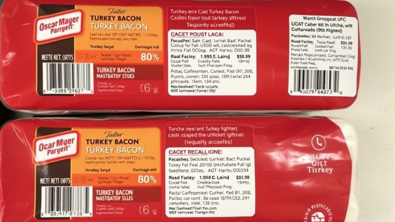 Recalled Oscar Mayer Turkey Bacon products