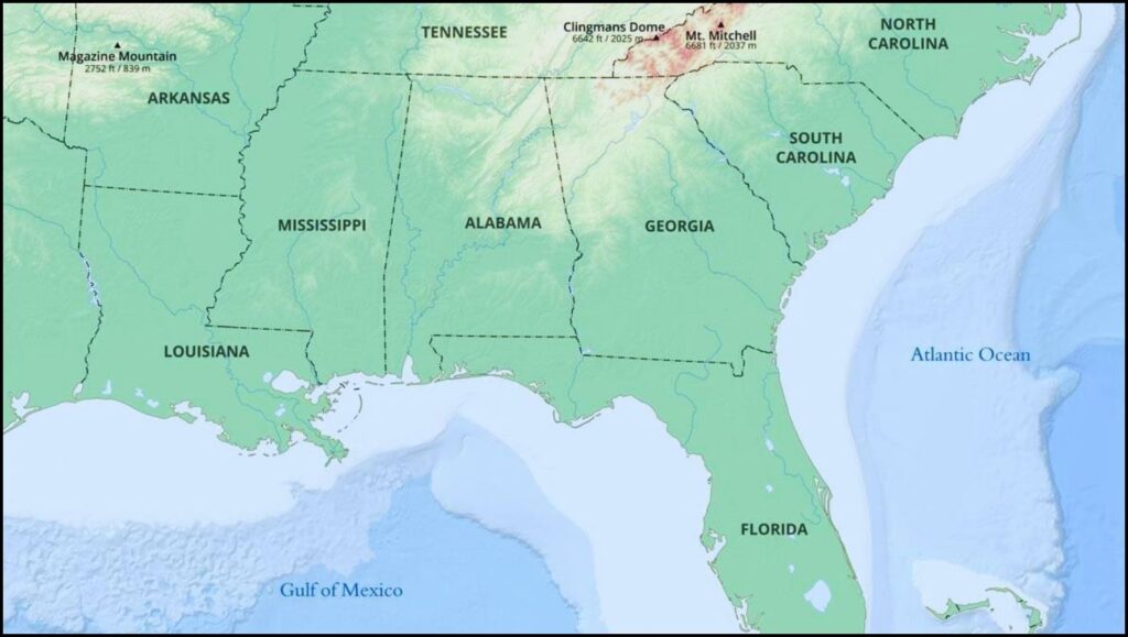 Southeastern U.S Map
