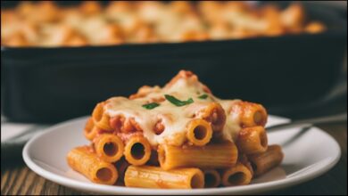 Baked Caprese Rigatoni