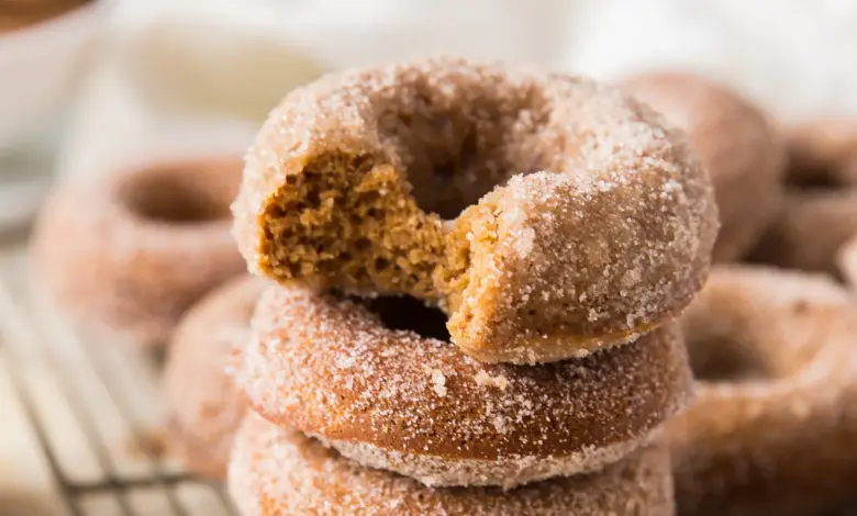 Baked Gingerbread Mini Donuts