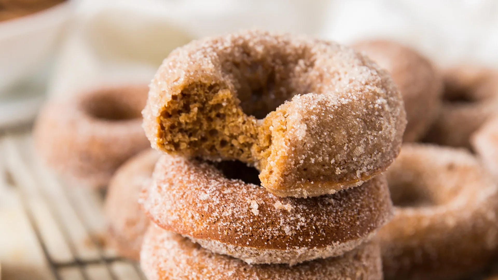 Baked Gingerbread Mini Donuts
