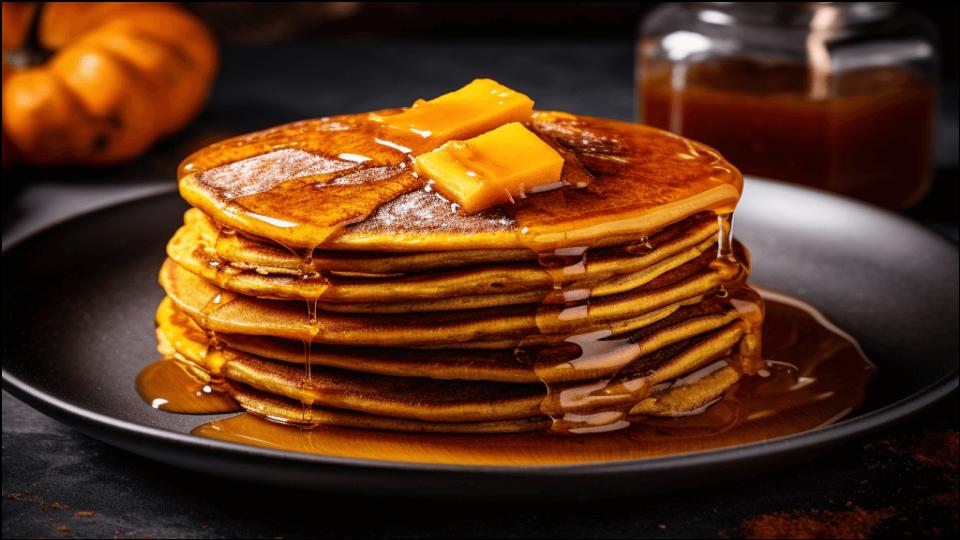 Butternut Squash Pecan Pancakes