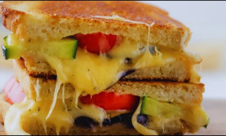 Cheese Roasted Vegetable Grilled Cheese