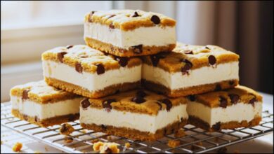 Chocolate Chip Cookie Ice Cream Bars