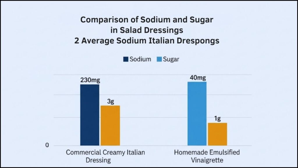 creamy Italian dressing vs homemade emulsified vinaigrette