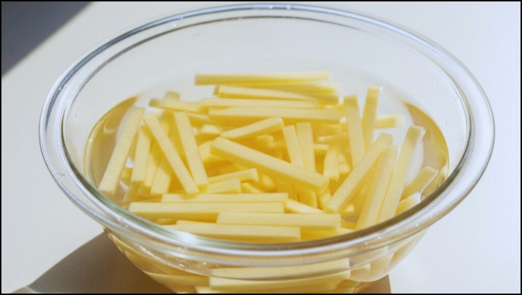 cut potato sticks