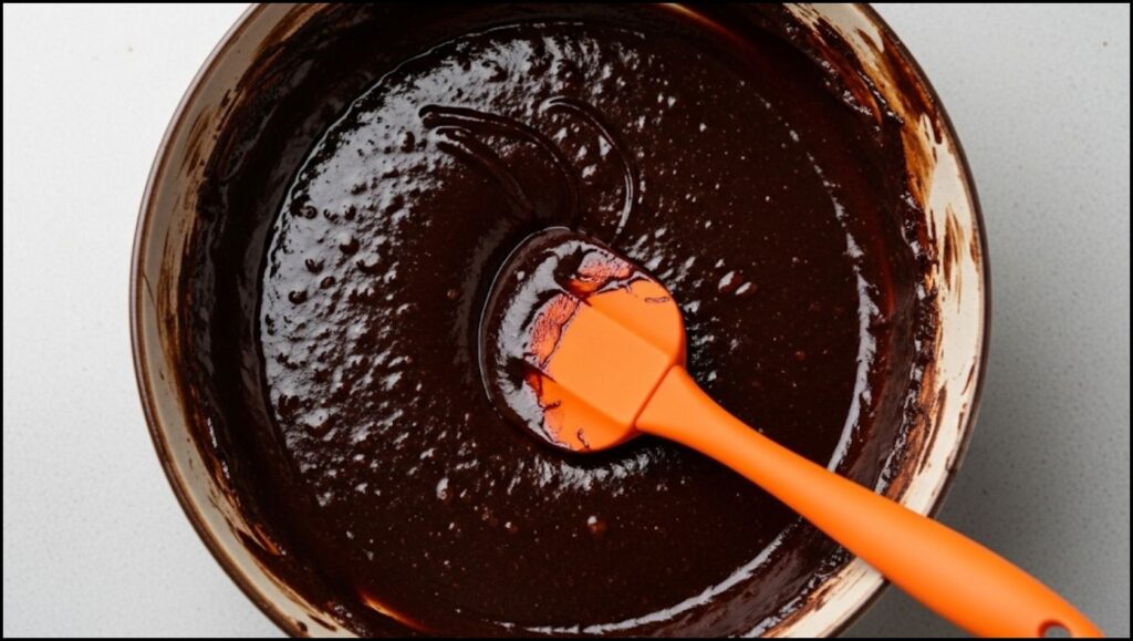 dark chocolate brownie batter