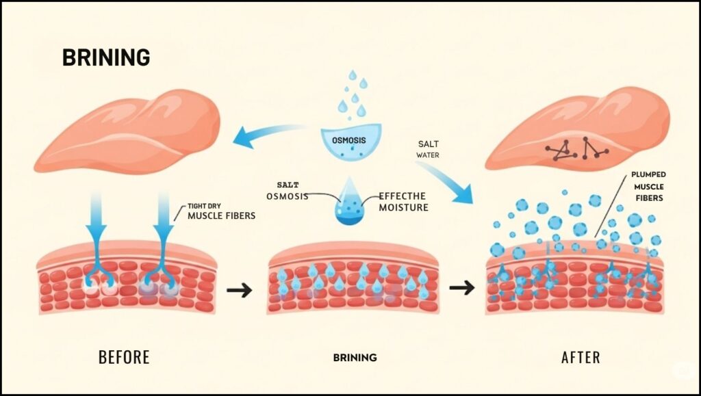 effect of brining on a chicken breast