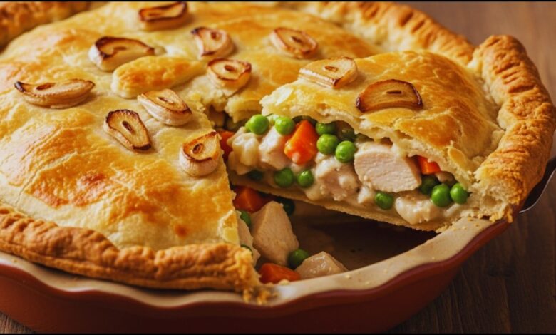 Garlic Chicken and Vegetable Pot Pie