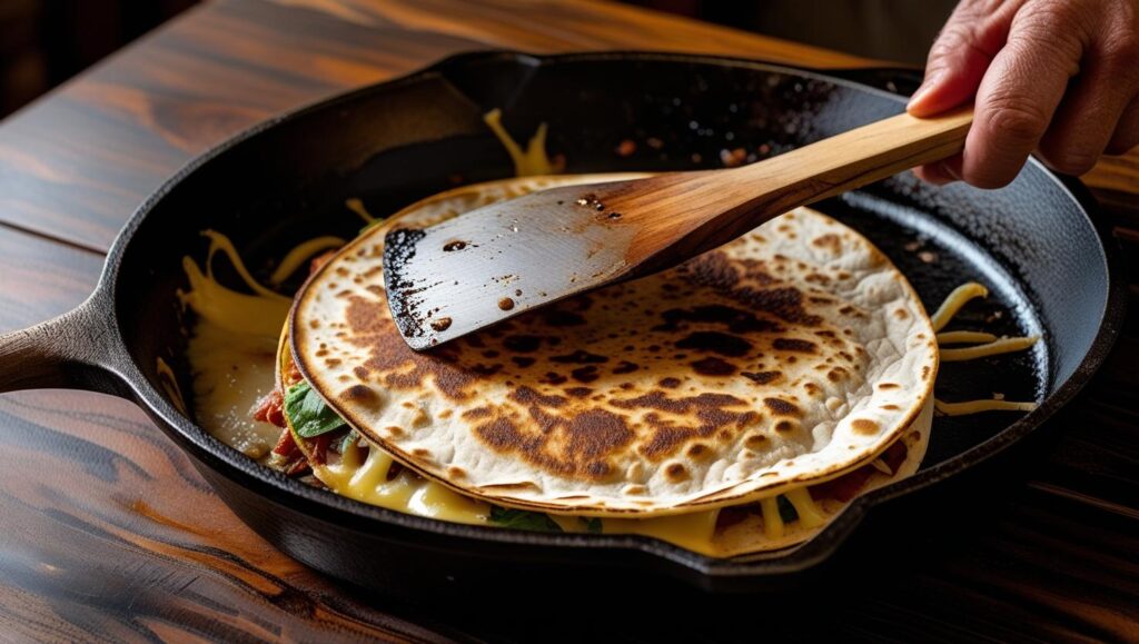golden-brown quesadilla