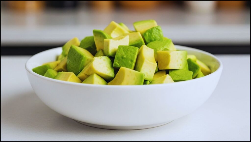 perfectly diced avocado