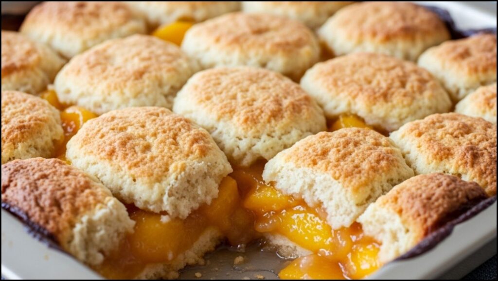 rustic peach cobbler
