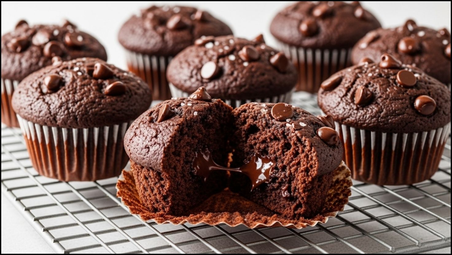 Salted Double Chocolate Muffins